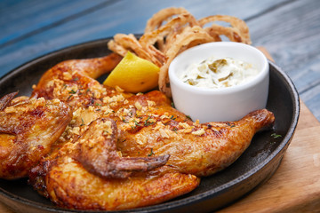 roasted chicken with sauce