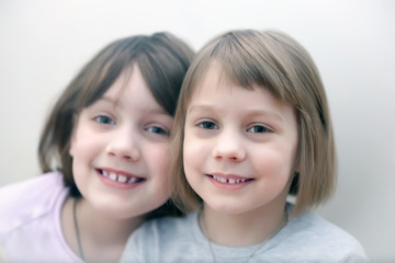 Portrait of two pretty girls