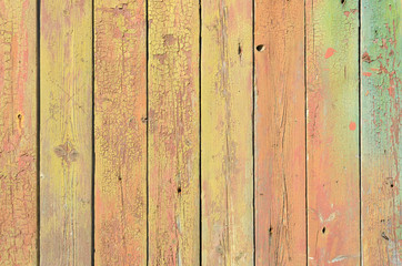 Background from colored wooden boards with texture