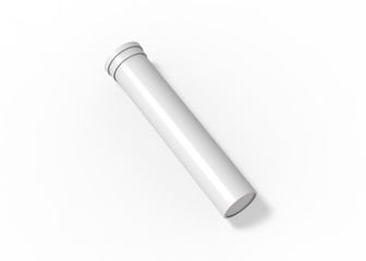Effervescent Tablets Tube Mock-up On Isolated White Background, 3D Illustration
