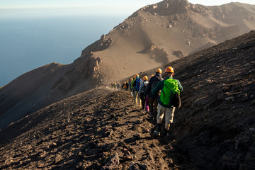 the descent from the Stromboli, Aeolian islands