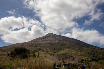 Fototapeta na wymiar the Stromboli volcano on the Aeolian islands