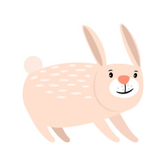Pink cartoon rabbit icon