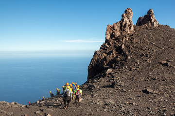 the descent from the Stromboli, Aeolian islands