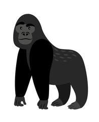 Black cartoon gorilla icon © ssstocker