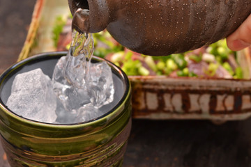 焼酎と初鰹
