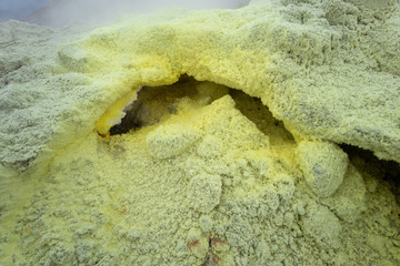 fumaroles on the crater of Vulcano