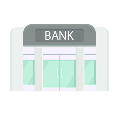 Concept art of the facade of the bank building