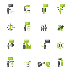business training icon set