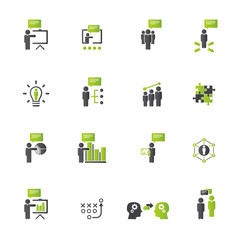 business training icon set