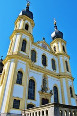 Obraz premium Würzburg, Käppele, Fassade mit Türmen
