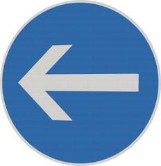 Verkehrsschild Pfeil links