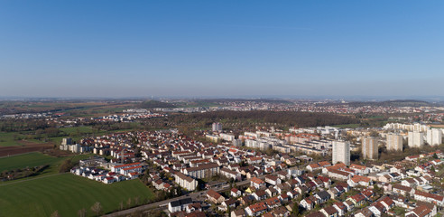 Luftaufnahme des Stuttgarter Stadtteils Giebel