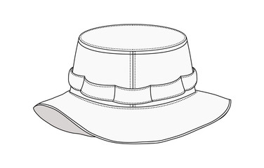 Illustration of Safari Hat ( white )