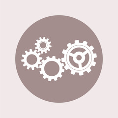 Set of gears. Flat vector icon