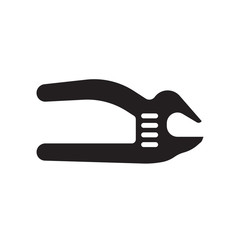adjustable spanner icon isolated on white background
