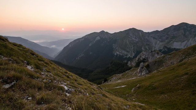 Alba da Terminillo, Italia.