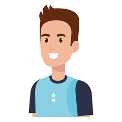 young man avatar character vector illustration design
