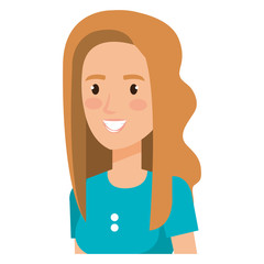 beautiful woman avatar character vector illustration design