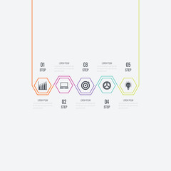 Vector illustration infographics 5 options