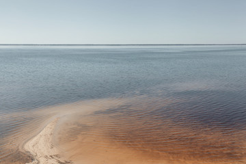 shoreline with a sandy