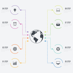 Vector illustration infographics 8 options