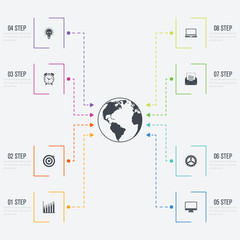Vector illustration infographics 8 options