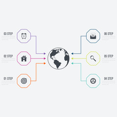 Vector illustration infographics 6 options