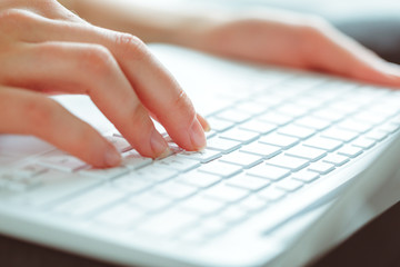 Young Woman Using Laptop