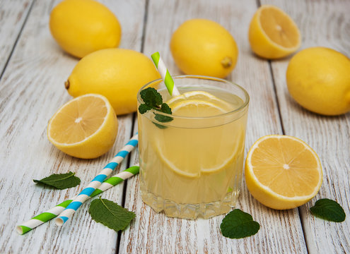 Glass of lemon juice