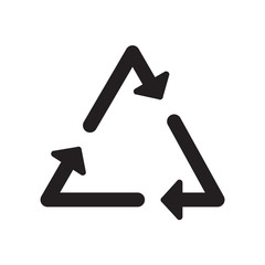 triangle icon isolated on white background