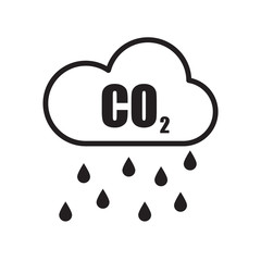 Co2 icon isolated on white background