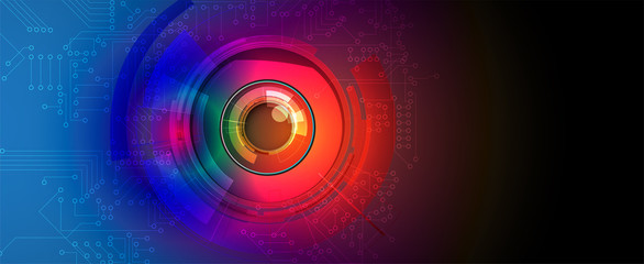 Artificial intelligence. Technology web background. Virtual concept