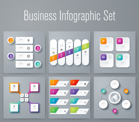 Set with infographics