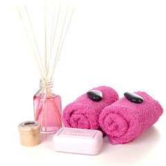 Pink spa accessories