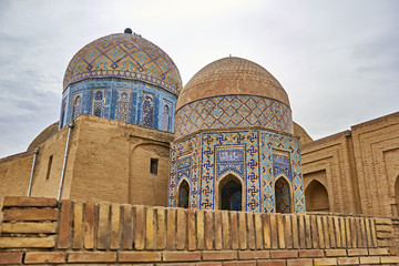 Burial complex Shahi Zinda, ancient city, Samarkand, Uzbekistan. UNESCO World Heritage