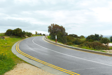 Fototapeta premium Driving on an empty road