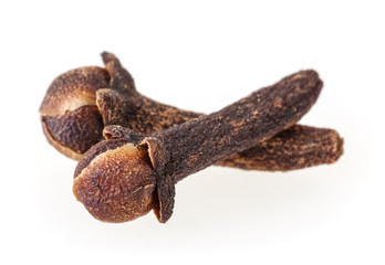 Dried cloves isolated on white background