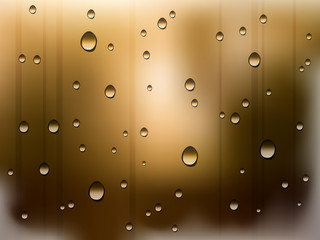 water drops on glass, autumn rain vector
