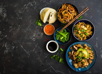 Asian assorted food set