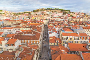 Fototapeta na wymiar Lissabon Stadtansicht Panorama Portugal