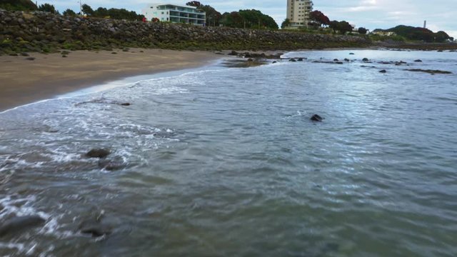 Drone shot New Plymouth beach