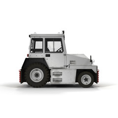 Push Back Tractor on white. 3D illustration