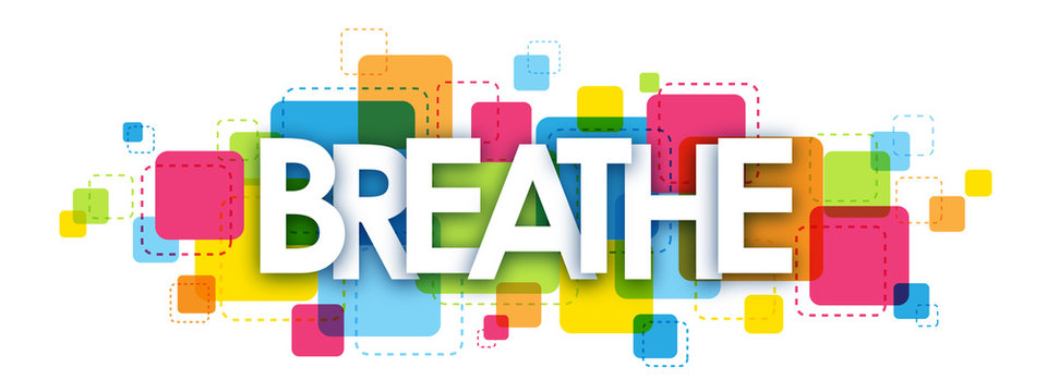 BREATHE colourful letters icon
