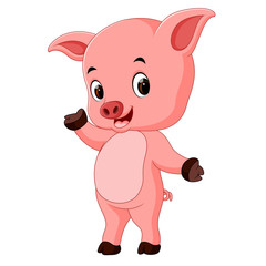 funny pig  cartoon