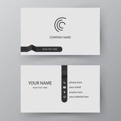 Vector business card template. Visiting card for business and personal use. Modern presentation card with company logo. Vector illustration design.