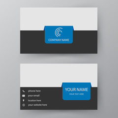 Fototapeta na wymiar Vector business card template. Visiting card for business and personal use. Modern presentation card with company logo. Vector illustration design.