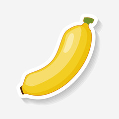 Sticker template of fresh banana
