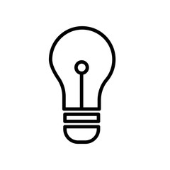Light bulb icon  isolated on white background