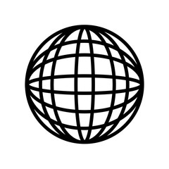 International globe icon  isolated on white background